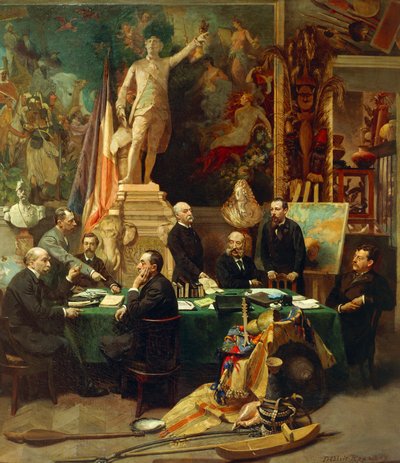 Jules Ferry tar emot delegaterna från kolonierna i november 1892, målning av Frederic Regamey (1849-1925). Frankrike av Frederic Regamey