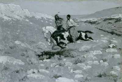 Ceremoni för den snabbaste hästen, ca. 1900. av Frederic Remington