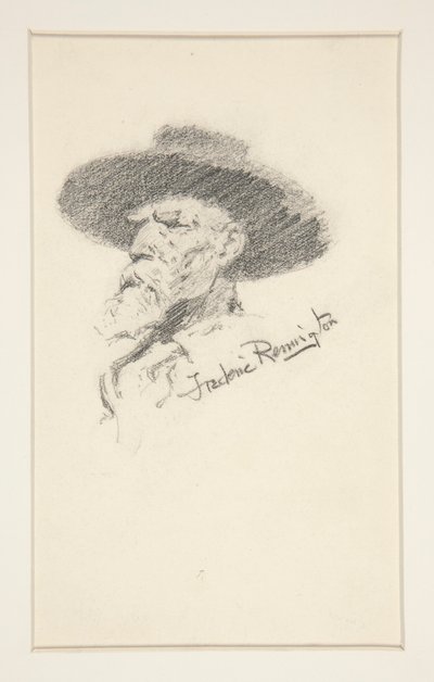 Huvudet av en man av Frederic Remington