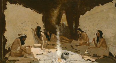 Historiker av stammen, 1890-99 av Frederic Remington