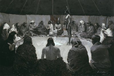 I Will Tell the White Man, c.1900 (olja på duk) av Frederic Remington