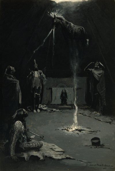 Indisk eldgud (Medicinhästens vandring) av Frederic Remington