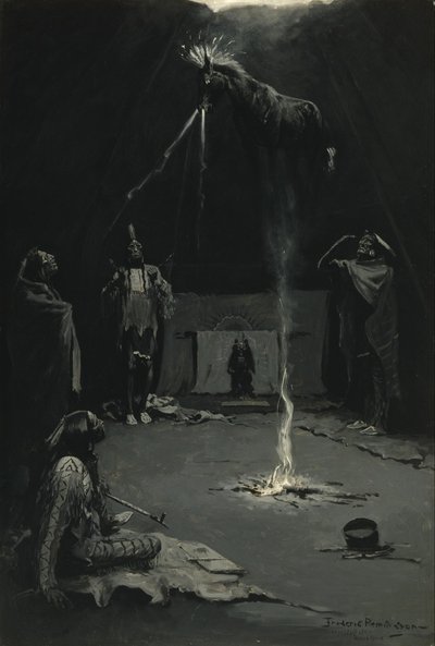 Indisk eldgud (Medicinhästens vandring) av Frederic Remington
