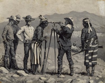 Tittar genom teleskopet av Frederic Remington