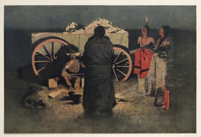 Nattläger, pub. 1905 av Frederic Remington