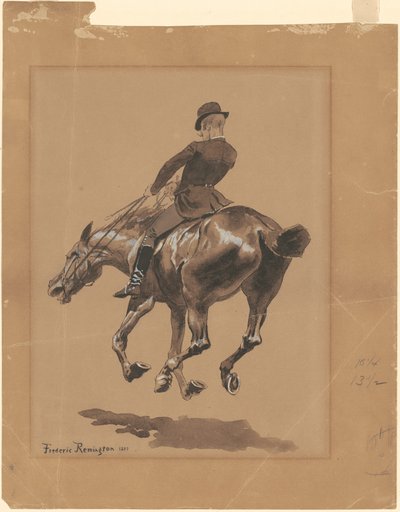 On the Bridle Path, Central Park, New York av Frederic Remington