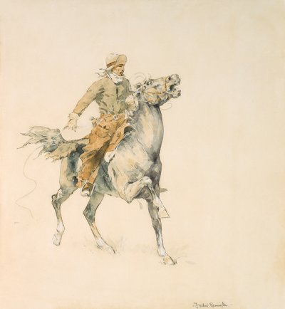 The Cowboy, ca 1897 (wc på papper) av Frederic Remington