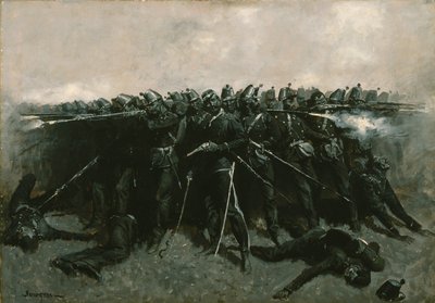 Infanteritorget, c.1893 av Frederic Remington