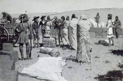 Tolken vinkade mot ungdomen, ca 1900 av Frederic Remington