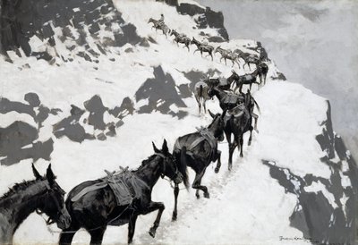 Mule-paketet av Frederic Remington
