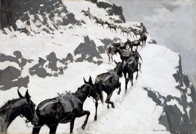 Mule-paketet av Frederic Remington