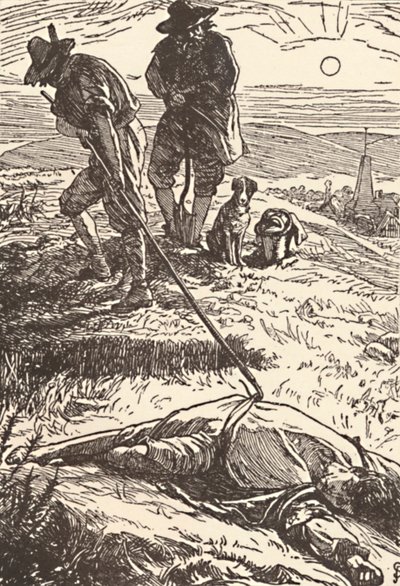 Illustration från History of the Plague Defoe, 1862, 1923 av Frederic Shields