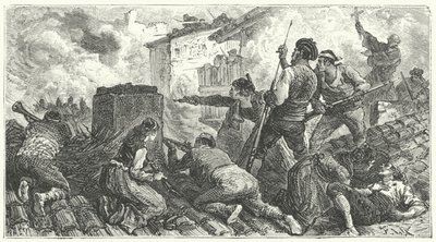 Försvar av Saragossa mot fransmännen av Frederic Theodore (after) Lix