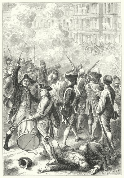 Stormning av Tuileripalatset av sans-culottes av Frederic Theodore (after) Lix
