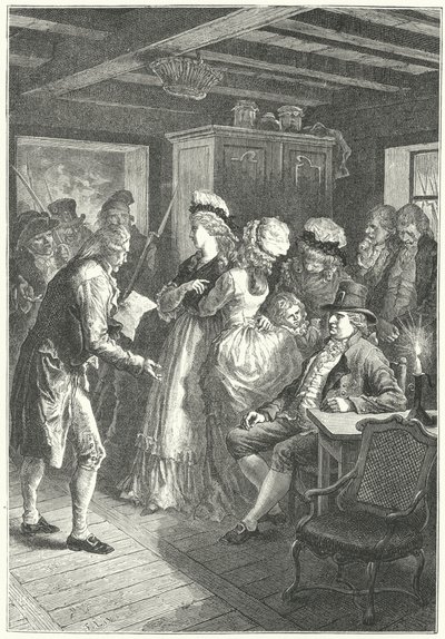 Gripandet av Ludvig XVI och hans familj i Varennes av Frederic Theodore (after) Lix