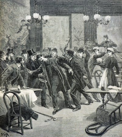 Attack av anarkisten Leauthier av Frederic Theodore Lix