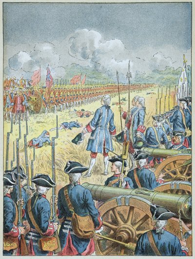 Slaget vid Fontenoy den 11 maj av Frederic Theodore Lix