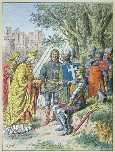Bertrand Du Guesclin tog emot det agg han sökte för att behålla Avignon av Frederic Theodore Lix