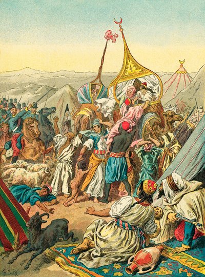 Tillfångatagande av stammen Abd El Kader av Frederic Theodore Lix