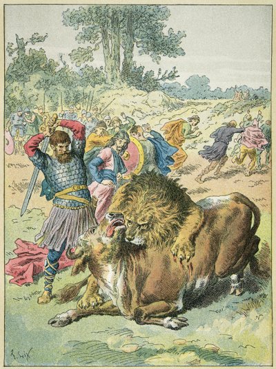 Pepin Briefen på Marsfältet terrasser lejonet av Frederic Theodore Lix