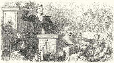 Jean-Paul Marat vid Nationalkonventets tribun, 1792 av Frederic Theodore after Lix