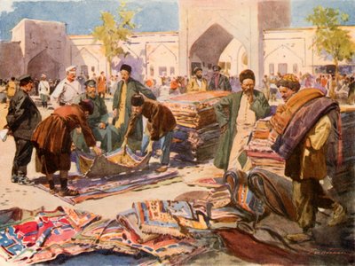 En mattmässa i Astrakhan av Frederic de Haenen