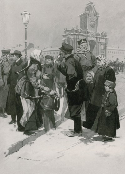 En gatuförsäljare av saltsill av Frederic de Haenen