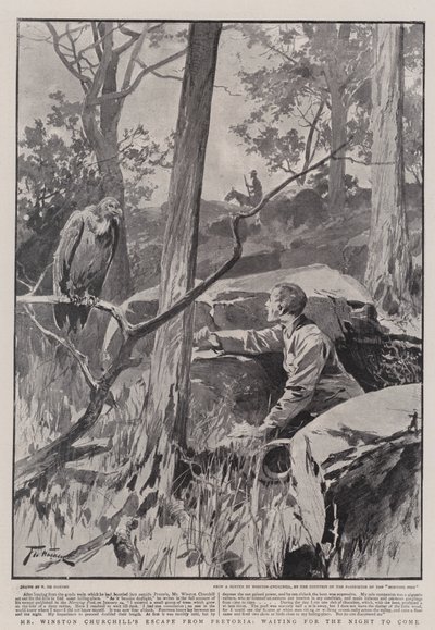 Mr Winston Churchills flykt från Pretoria i väntan på att natten ska komma av Frederic de Haenen