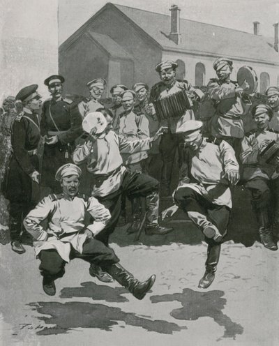 Soldater som dansar i kasernerna av Frederic de Haenen