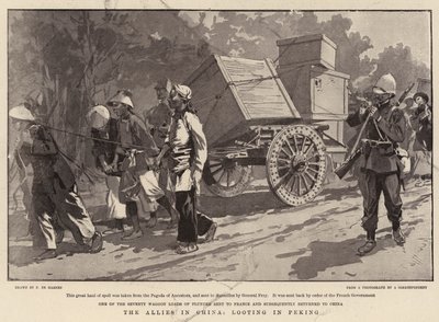 De allierade i Kina, plundring i Peking av Frederic de Haenen