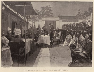 De allierade i Kina, en fransk krigsrätt i Peking av Frederic de Haenen