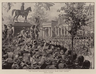 Cyklistavdelningen passerar Hyde Park Corner av Frederic de Haenen