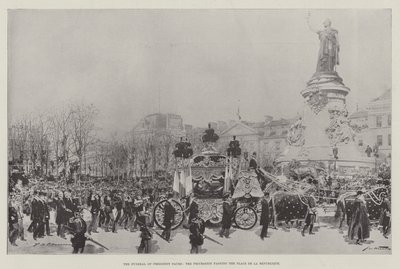 President Faures begravning, processionen som passerar Place de la Republique av Frederic de Haenen