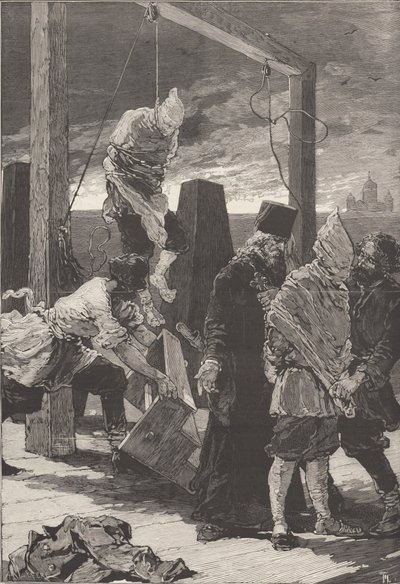 Avrättningen av Alexander Kvyatkovsky och Andrey Presnyakov den 16 november 1880. av Frederic de Haenen