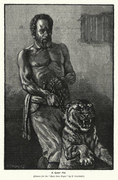 A Queer Pet (gravyr) av Frederick (after) Calvert