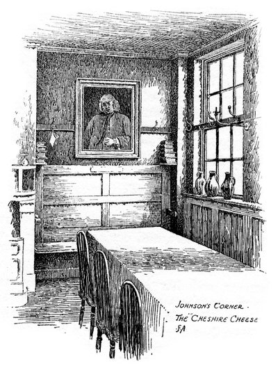 Johnsons Corner, Cheshire Cheese pub, City of London, 1912 av Frederick Adcock