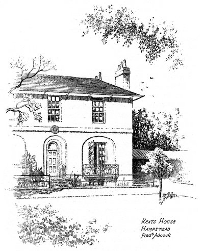 Keats House, Hampstead, London, 1912. av Frederick Adcock