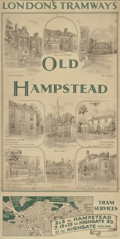 Old Hampstead, Spårvagnstrafik av Frederick Adcock