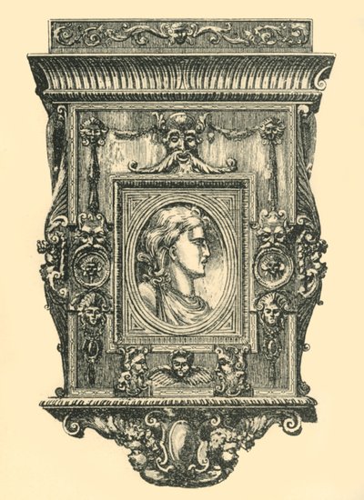 Spegelram i valnöt, tidigt-mitten av 1800-talet, 1881. av Frederick Albert Slocombe