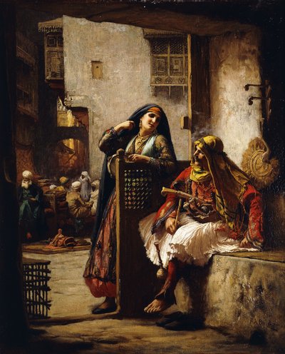 Ett besök av hövdingen, av Frederick Arthur Bridgman