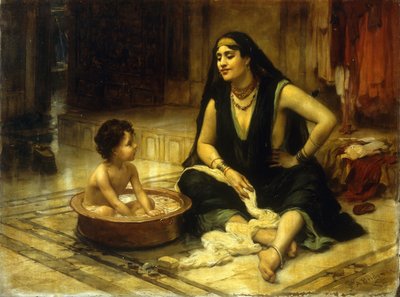 Fellahin och barn av Frederick Arthur Bridgman
