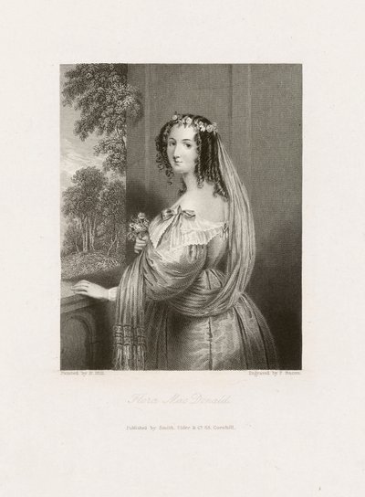 Flora MacDonald, ca 1850 (tryck) av Frederick Bacon