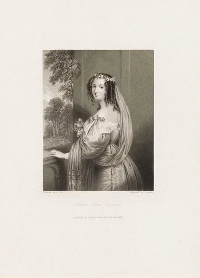 Flora MacDonald, ca 1850 (tryck) av Frederick Bacon