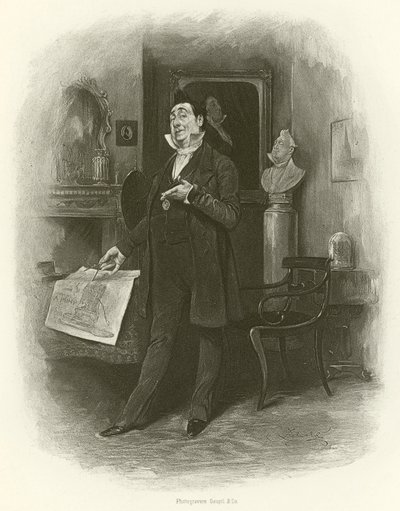 Mr. Pecksniff (gravyr) av Frederick Barnard