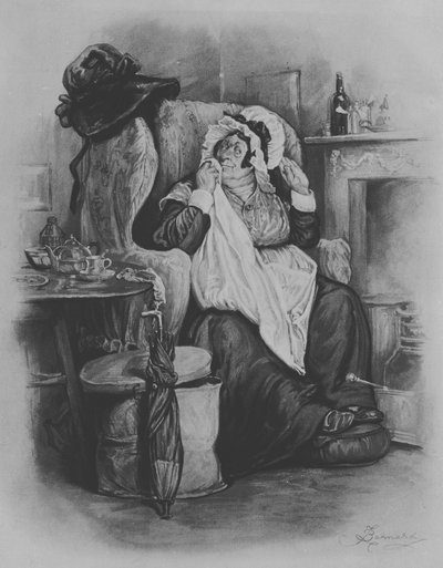 Sarah Gamp, 1880 av Frederick Barnard