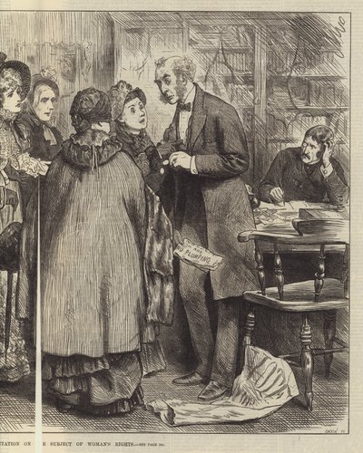Allmänna valet, en deputation i ämnet kvinnors rättigheter av Frederick Barnard