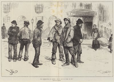 De arbetslösa i London, vi har inget arbete att göra! av Frederick Barnard