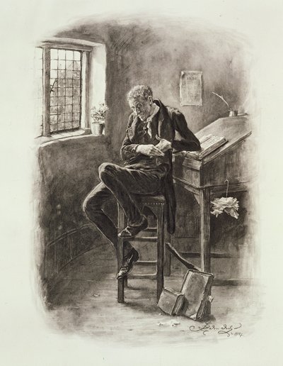 Uriah Heep, från "Charles Dickens: A Gossip about his Life", av Thomas Archer, publicerad ca 1894 av Frederick Barnard