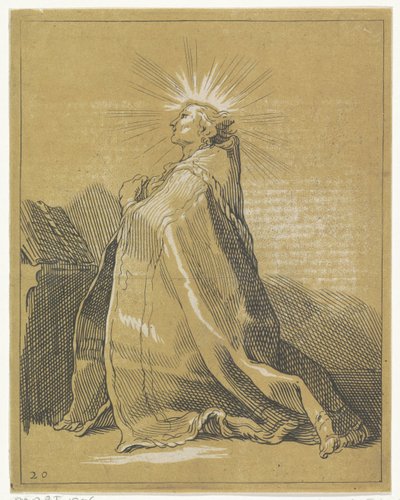 Knäböjande helgon i bön av Frederick Bloemaert