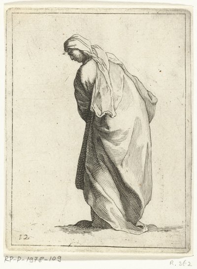 löpande kvinna 15 små figurer (serietitel) av Frederick Bloemaert